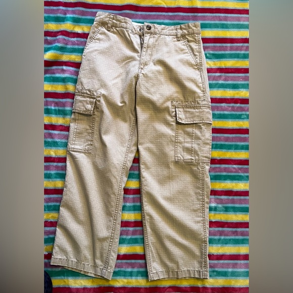 Kids Polo Ralph Lauren Pants Brown Cotton Drawstring Button Fly Size S(8) - Picture 14 of 16